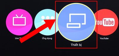 chọn thiết bị chia sẻ với tivi Panasonic