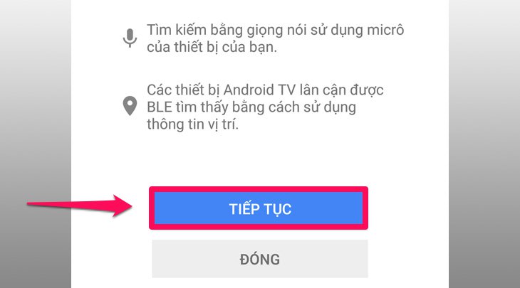 Chọn tiếp tục