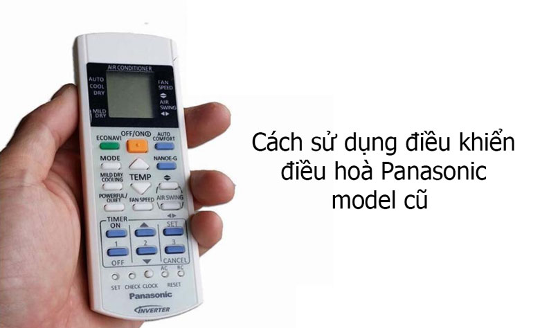 cách sử dụng điều khiển điều hoà panasonic: Cài nhiệt độ